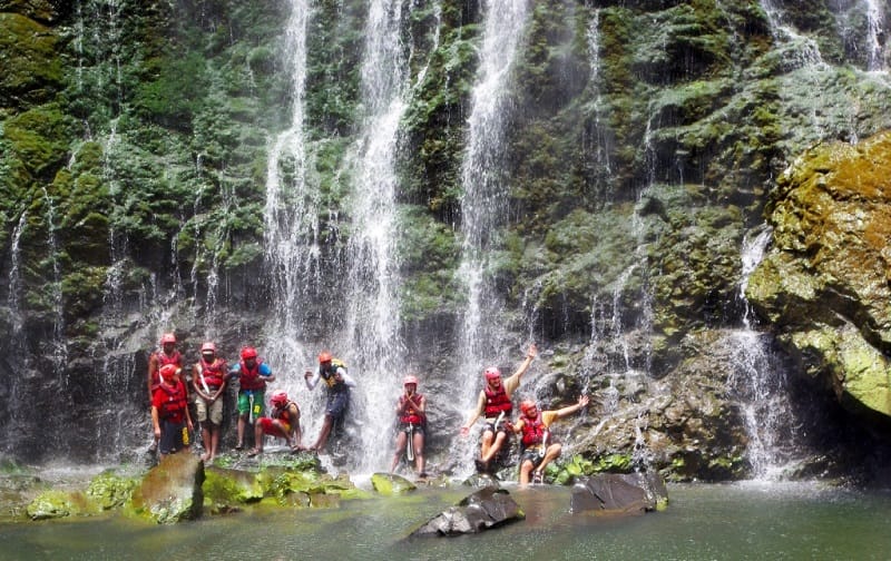 Swimming under Victoria Falls